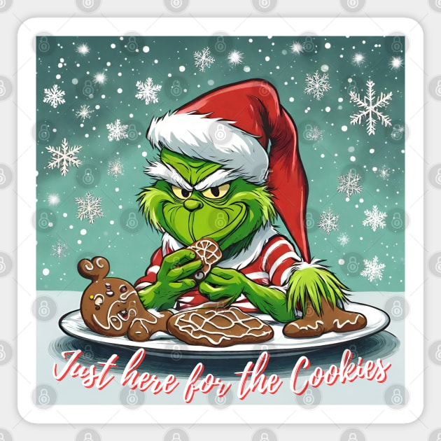 Grinch Gingerbread monster Sticker by TeawithAlice